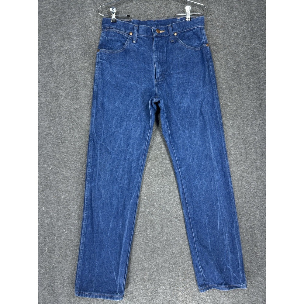 Vintage Wrangler 13MWZ Jeans Mens 30x32 Blue Straight Cowboy Western Marbling